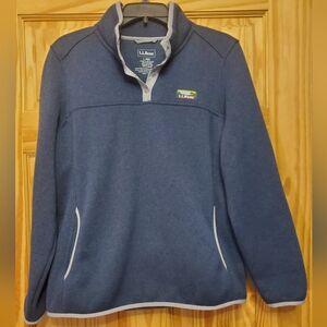 L L Bean Fleece Pullover Top Womens Large Petite